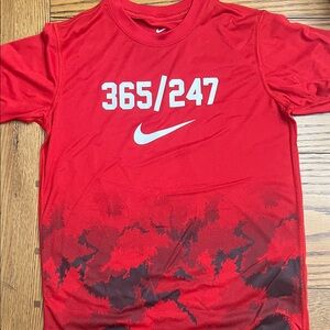 Nike Kids Red and Black 365/247 Tee